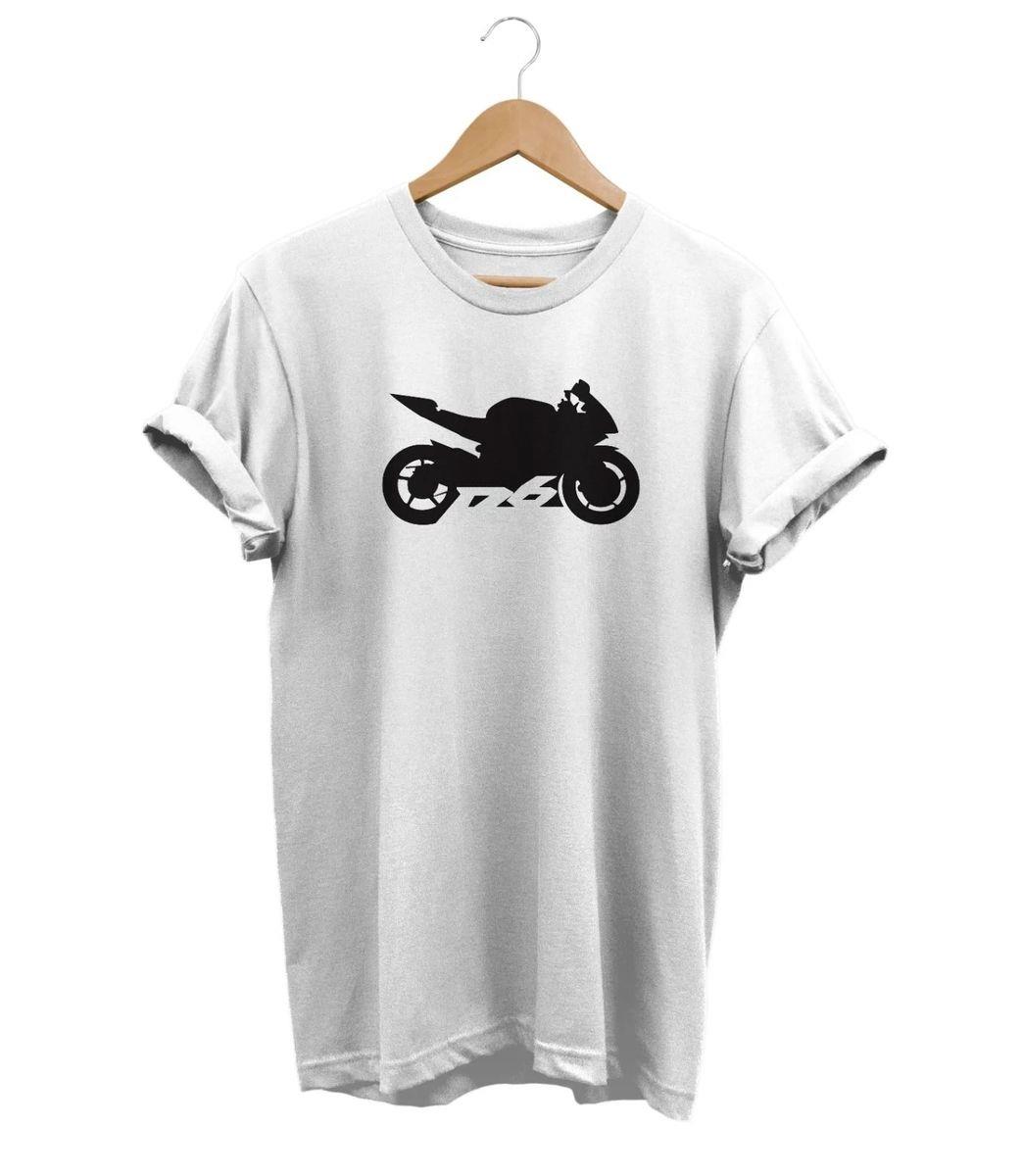 Widi R6 Motorcycle - R6 Motosiklet Baskılı T-Shirt Beyaz