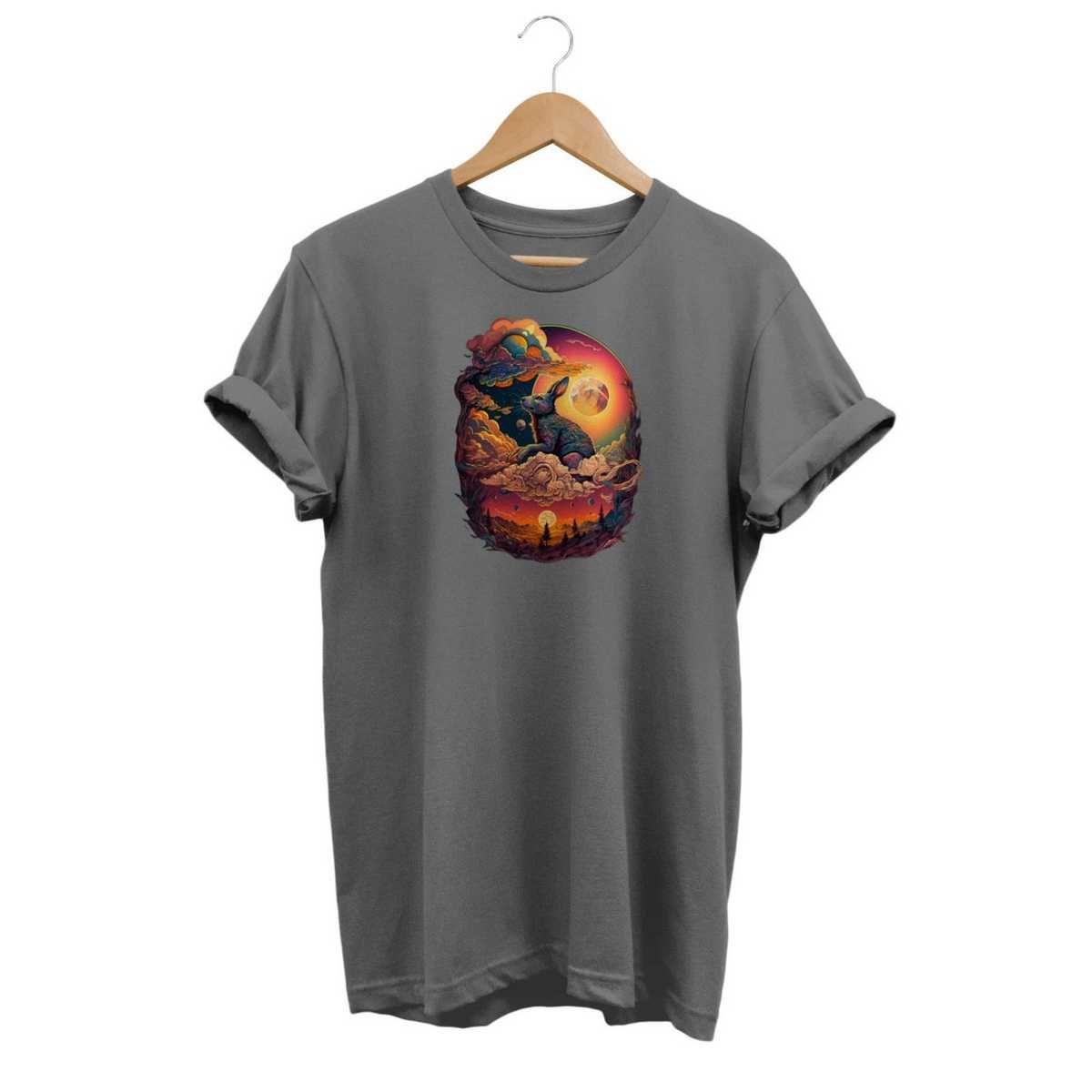 Widi Rabbit Tavşan Baskılı T-Shirt Gri