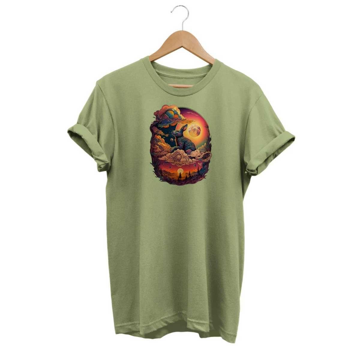 Widi Rabbit Tavşan Baskılı T-Shirt Haki