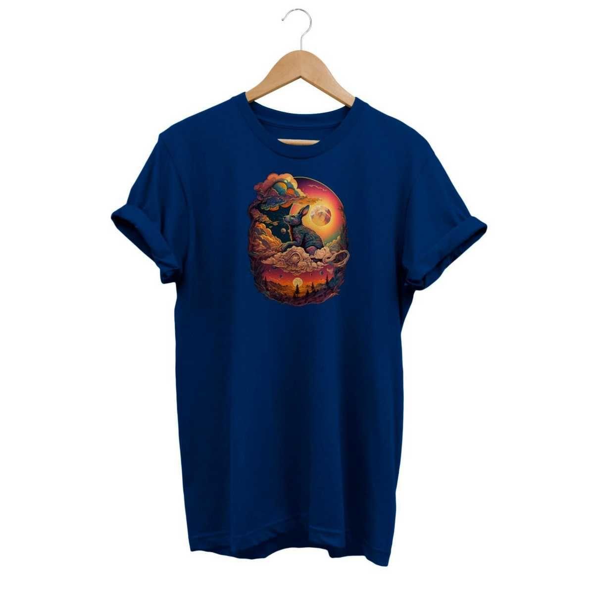 Widi Rabbit Tavşan Baskılı T-Shirt Mavi