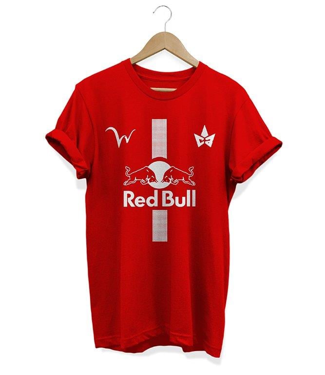 Widi Reb Bull Baskılı T_Shirt Kırmızı