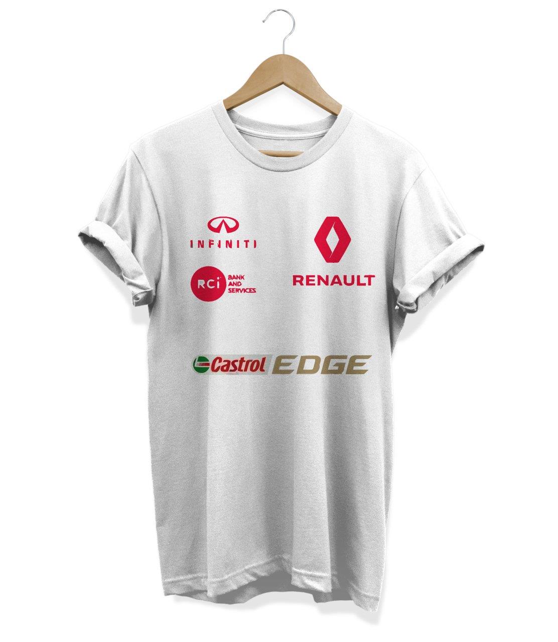 Widi Renault Castrol Edge Baskılı T_Shirt Beyaz