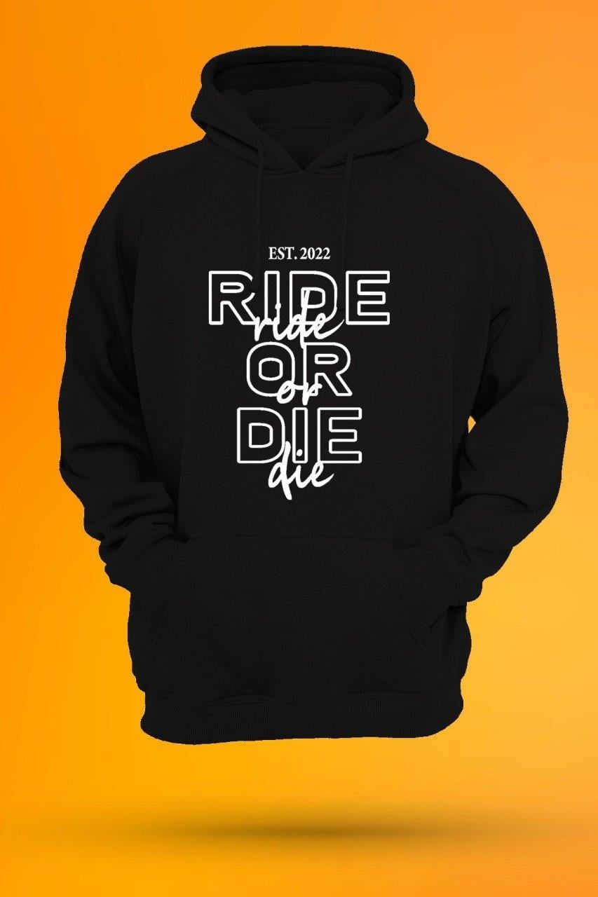 Widi Ride Or Die  Baskılı Sweatshirt Siyah