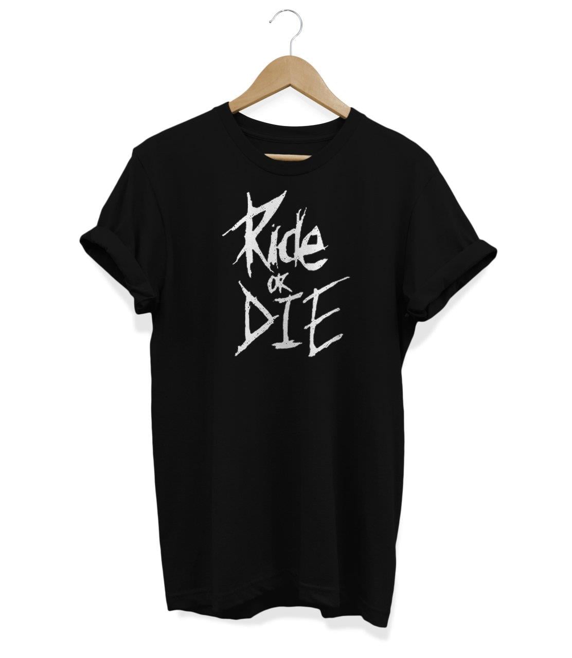 Widi Ride Or Die Baskılı T_Shirt Siyah
