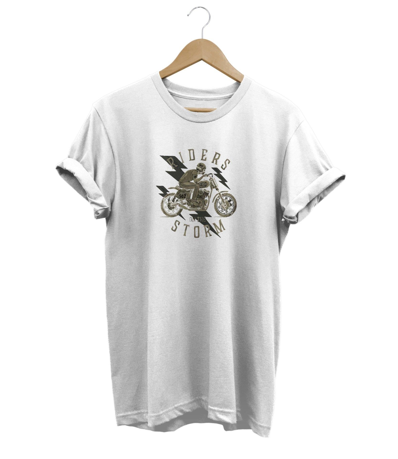 Widi Riders Baskılı T-Shirt Beyaz