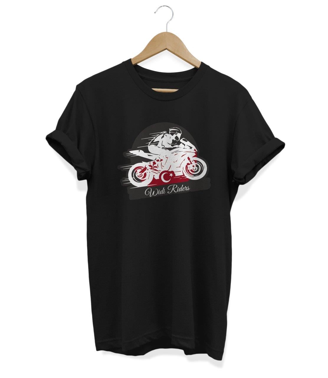 Widi Riders Baskılı T_Shirt Siyah