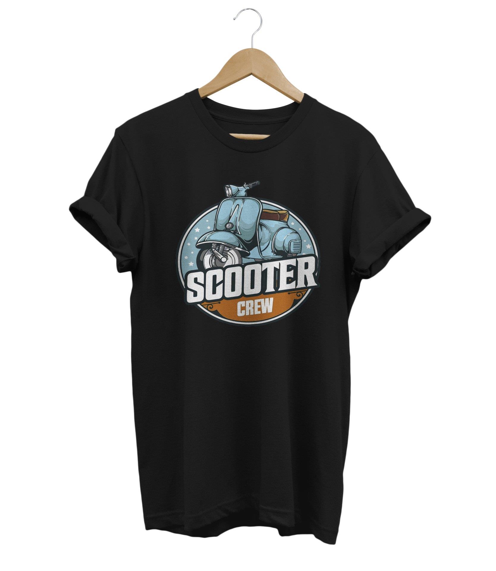 Widi Scooter Baskılı T-Shirt Siyah