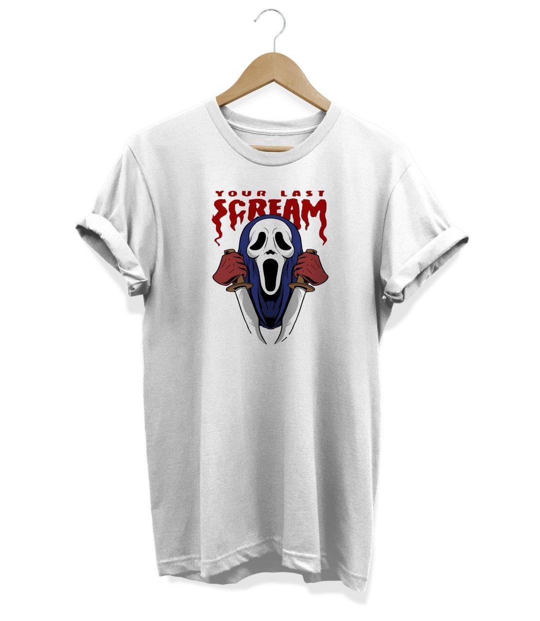 Widi Scream Baskılı T-Shirt Beyaz