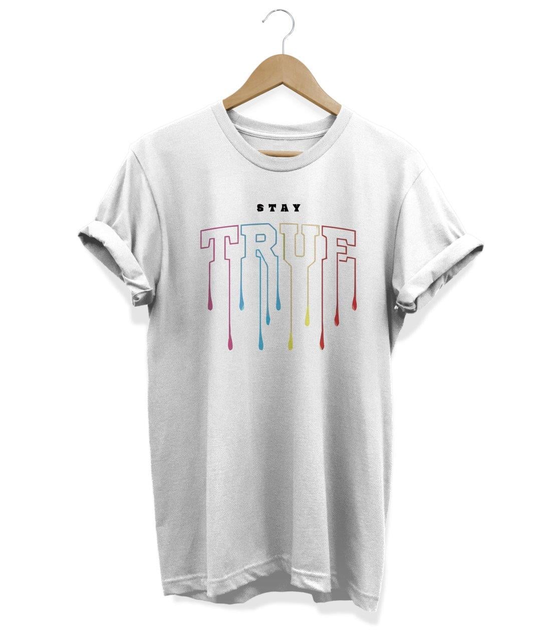 Widi Stay True Baskılı T-Shirt Beyaz