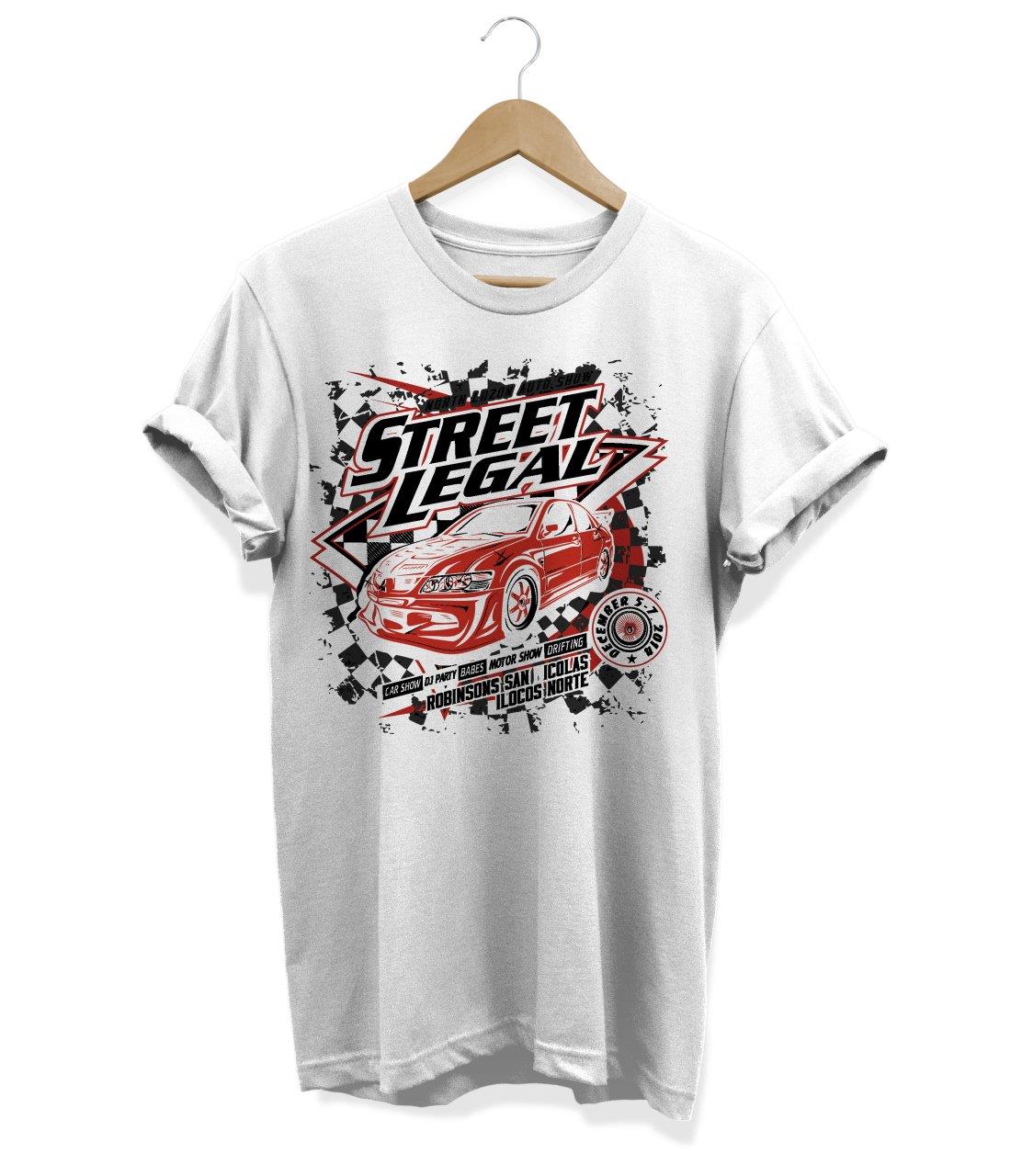 Widi Street Legal Baskılı T-Shirt Beyaz