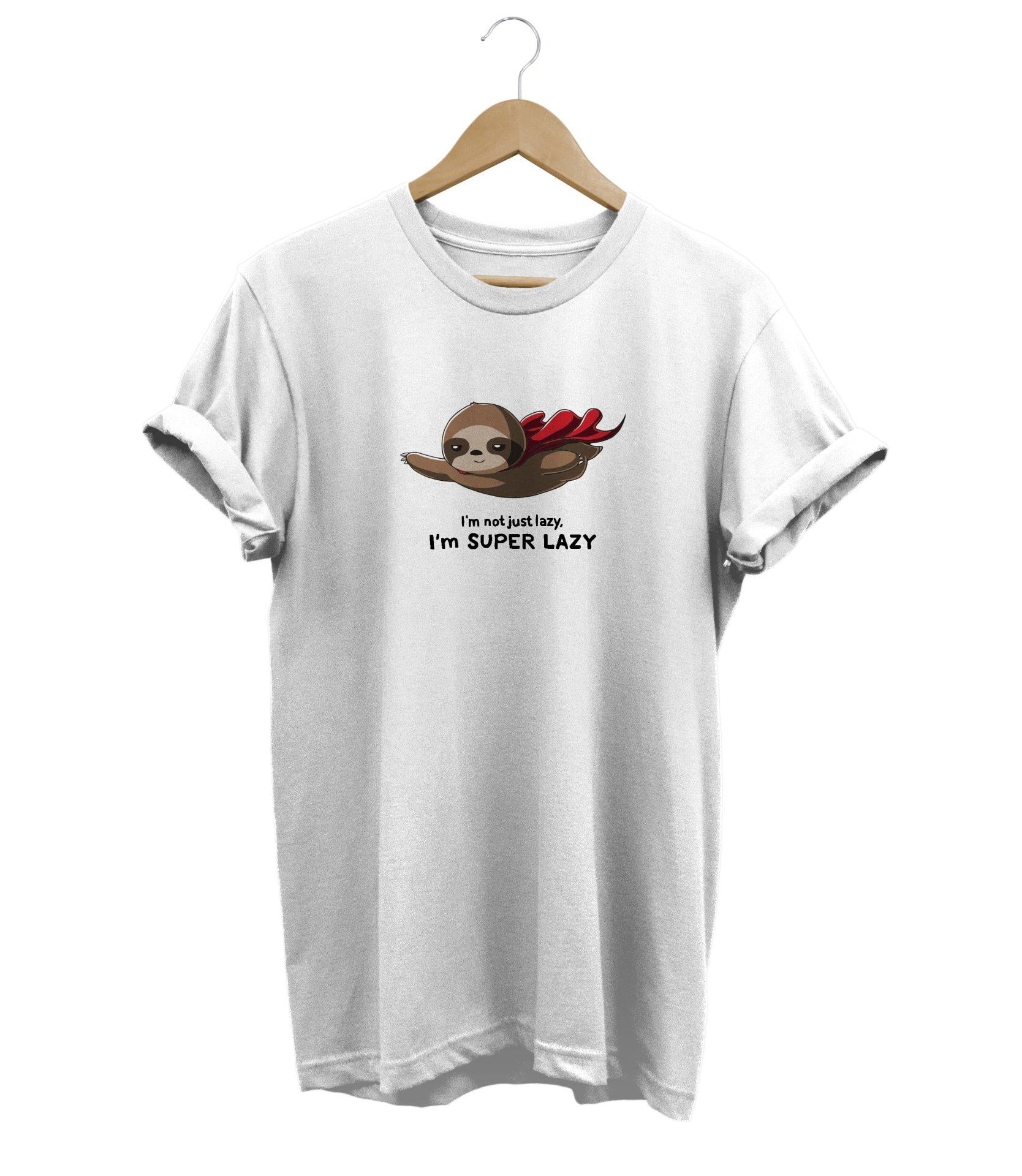 Widi Süper Lazy Baskılı T-Shirt Beyaz