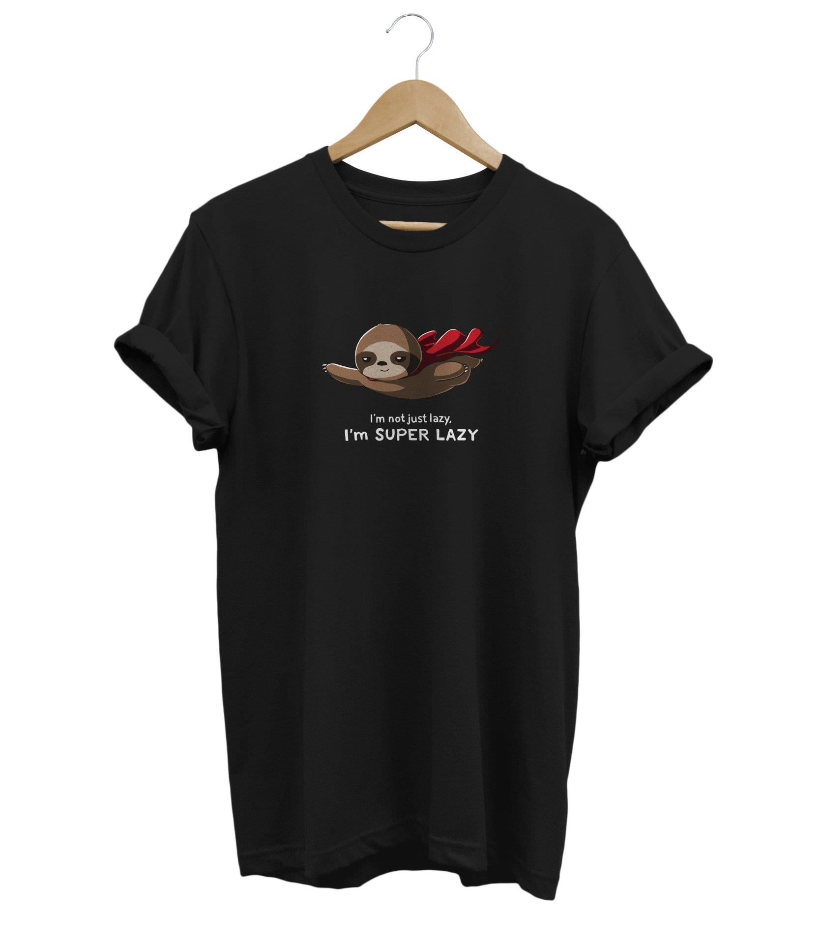 Widi Süper Lazy Baskılı T-Shirt Siyah