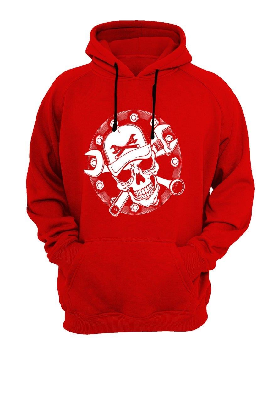 Widi Tamirci  Beyaz Baskılı Sweatshirt Kırmızı