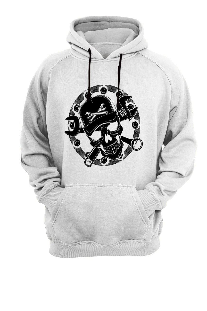 Widi Tamirci Siyah Baskılı Sweatshirt Beyaz