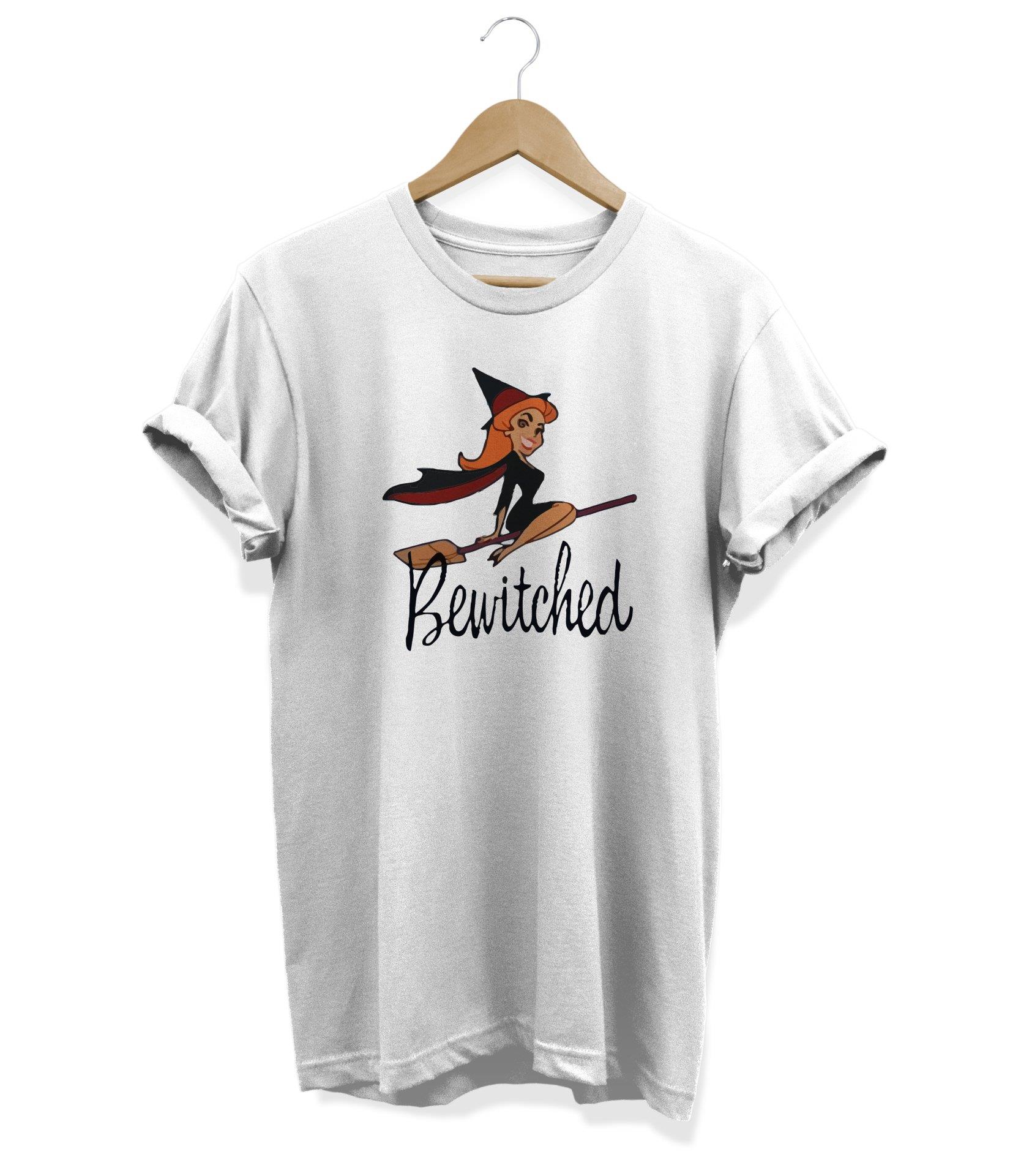 Widi Tatlı Cadı Baskılı T-Shirt Beyaz