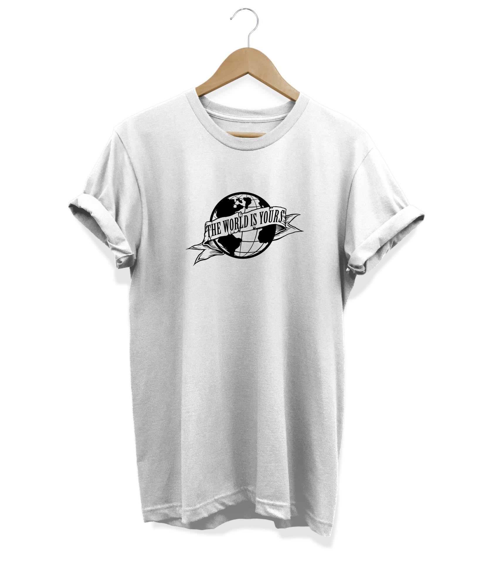 Widi The Worlds Baskılı T-Shirt Beyaz