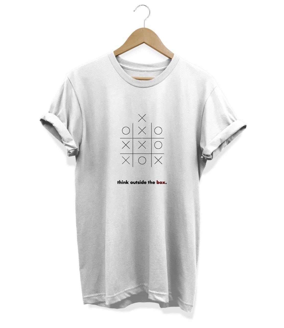 Widi Think Outside The Box Baskılı T-Shirt Beyaz