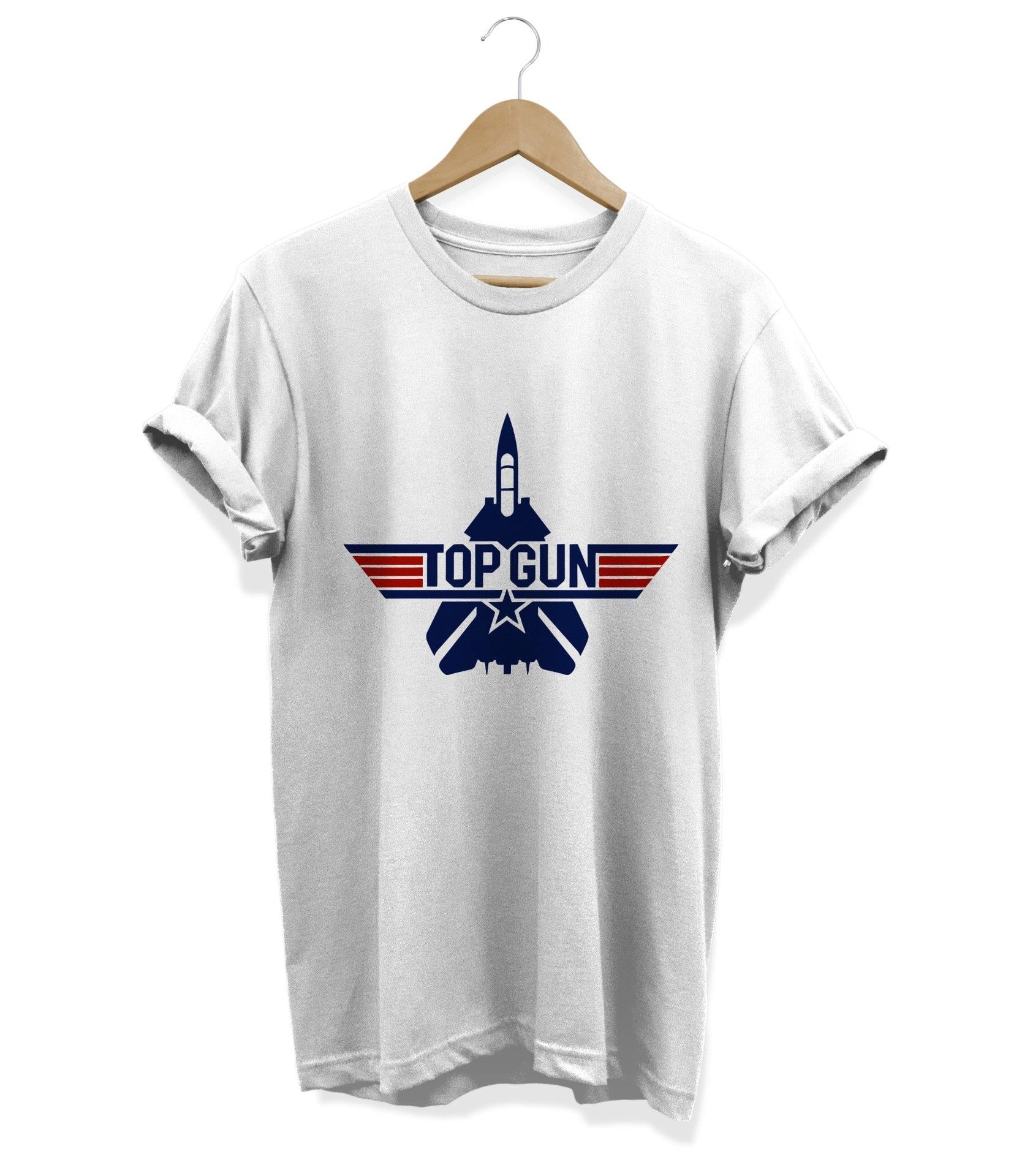 Widi Top Gun Baskılı T-Shirt Beyaz