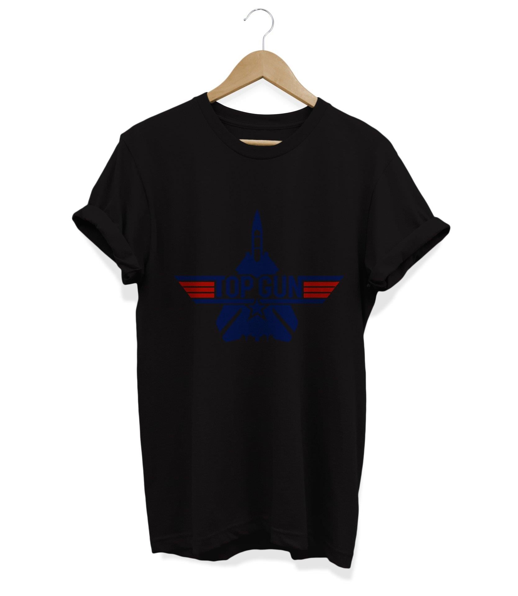Widi Top Gun Baskılı T-Shirt Siyah