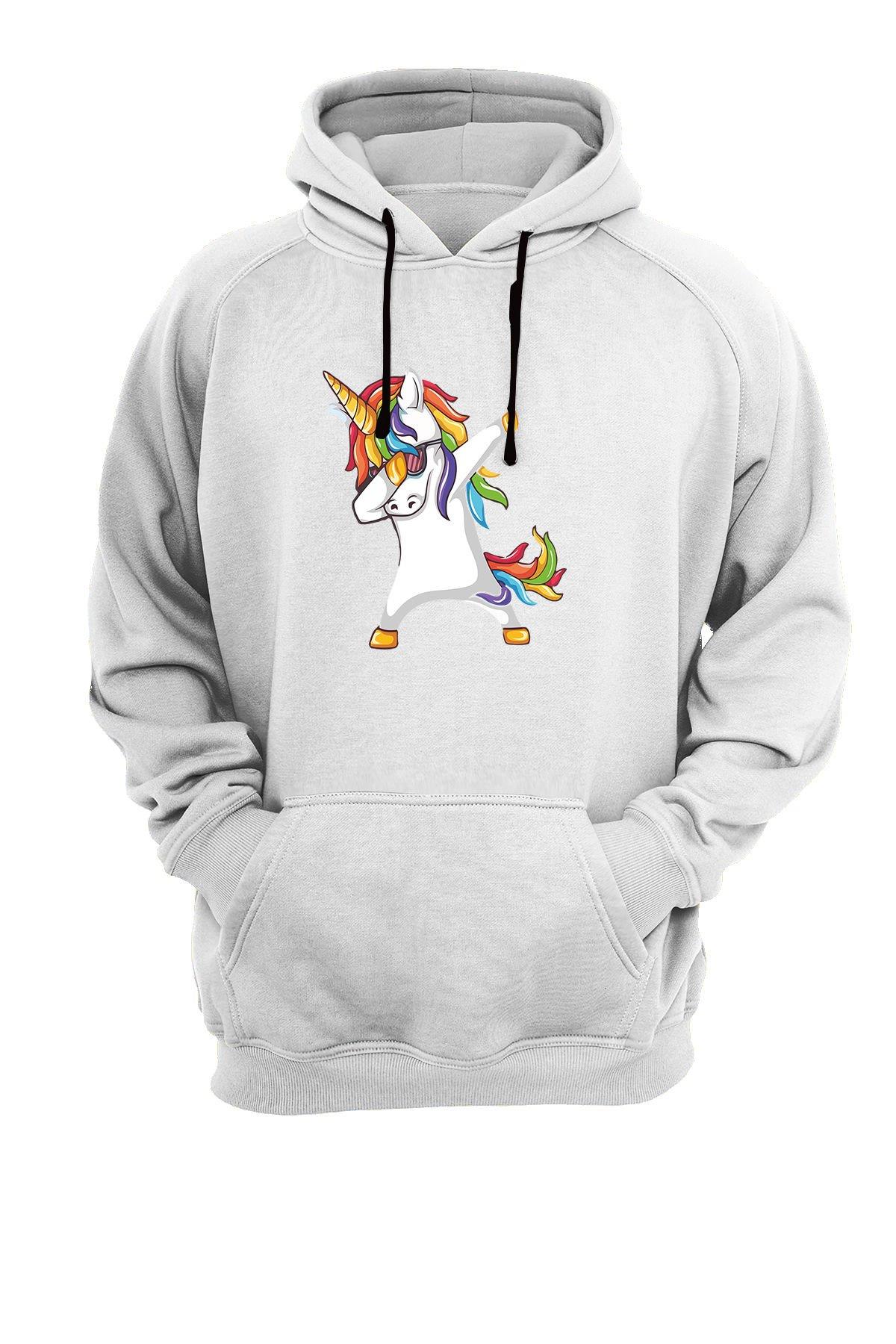 Widi Unicorn Baskılı Sweatshirt Beyaz