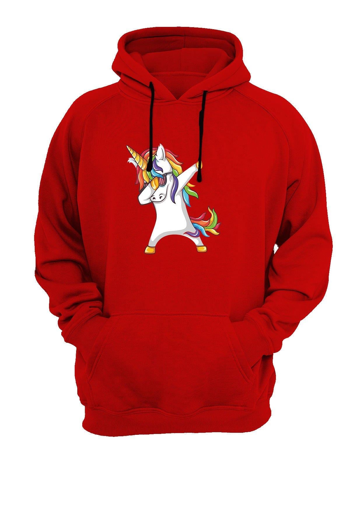 Widi Unicorn Baskılı Sweatshirt Kırmızı