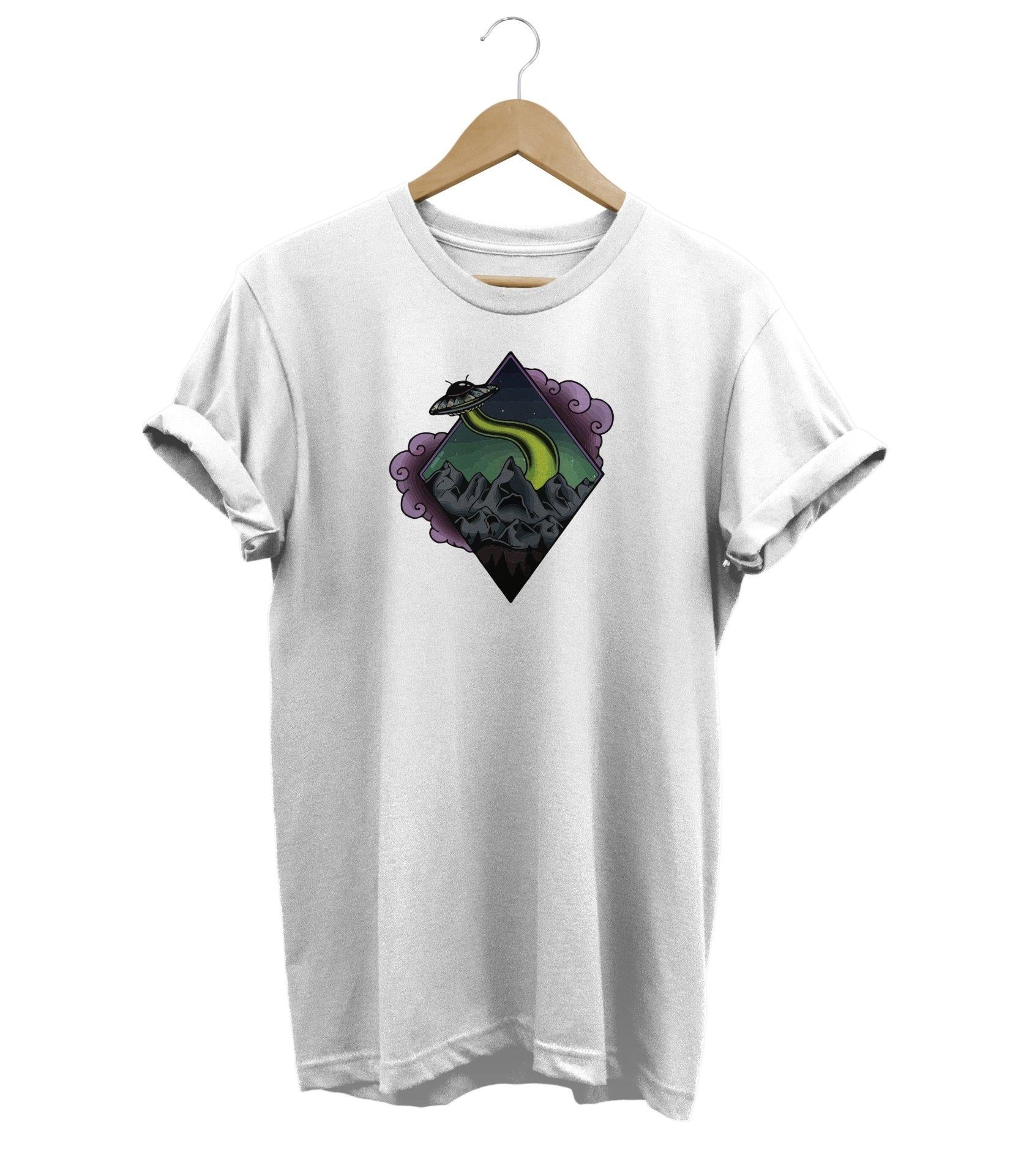 Widi Uzay Baskılı T-Shirt Beyaz