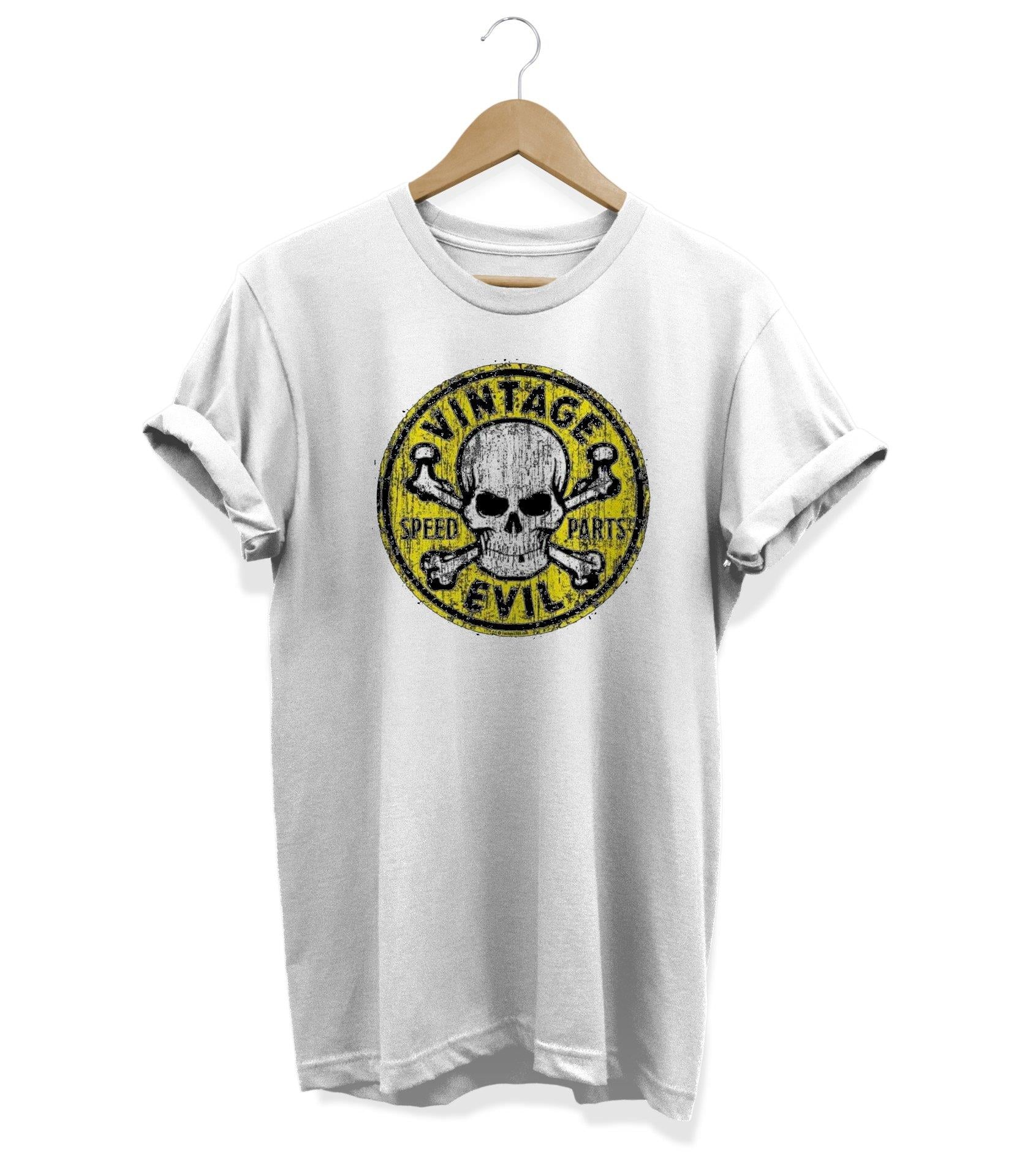 Widi Vintage Baskılı T-Shirt Beyaz