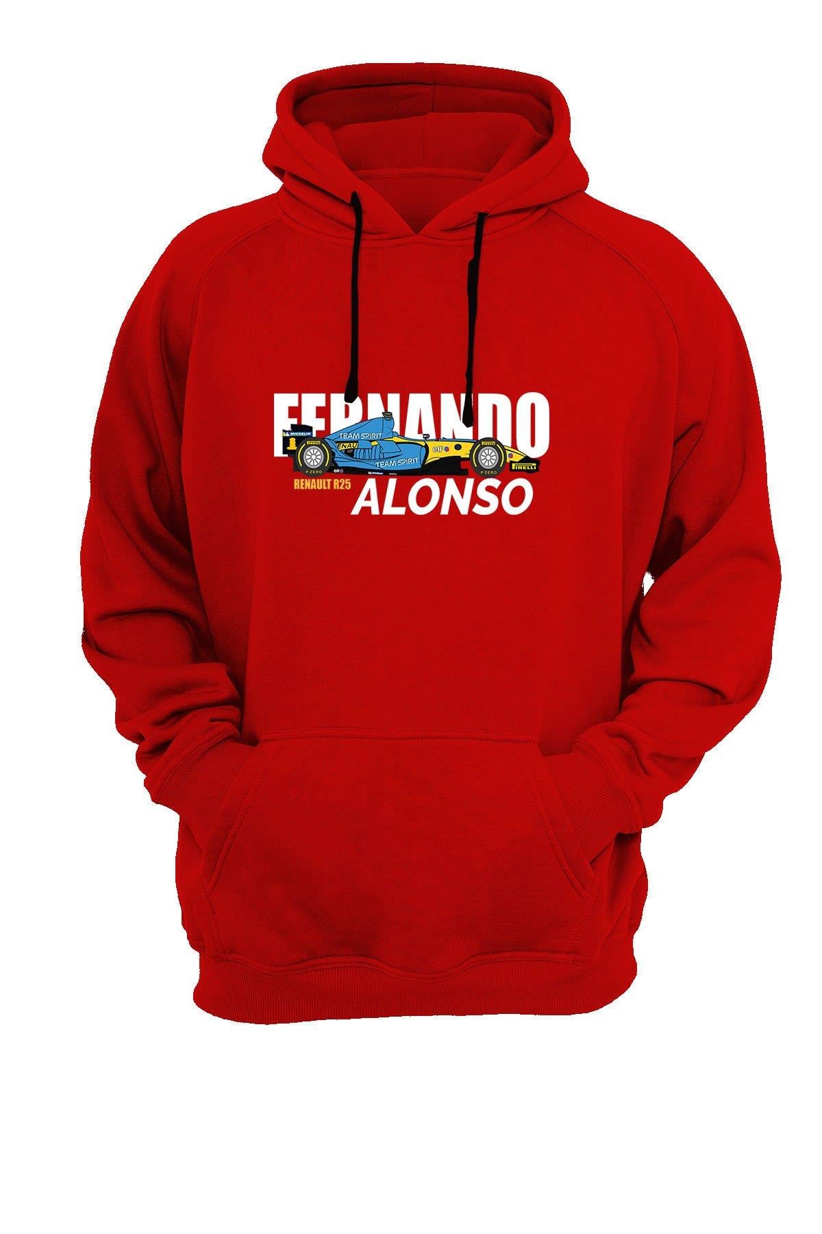 Widi Yarış Arabası  Baskılı Sweatshirt Kırmızı