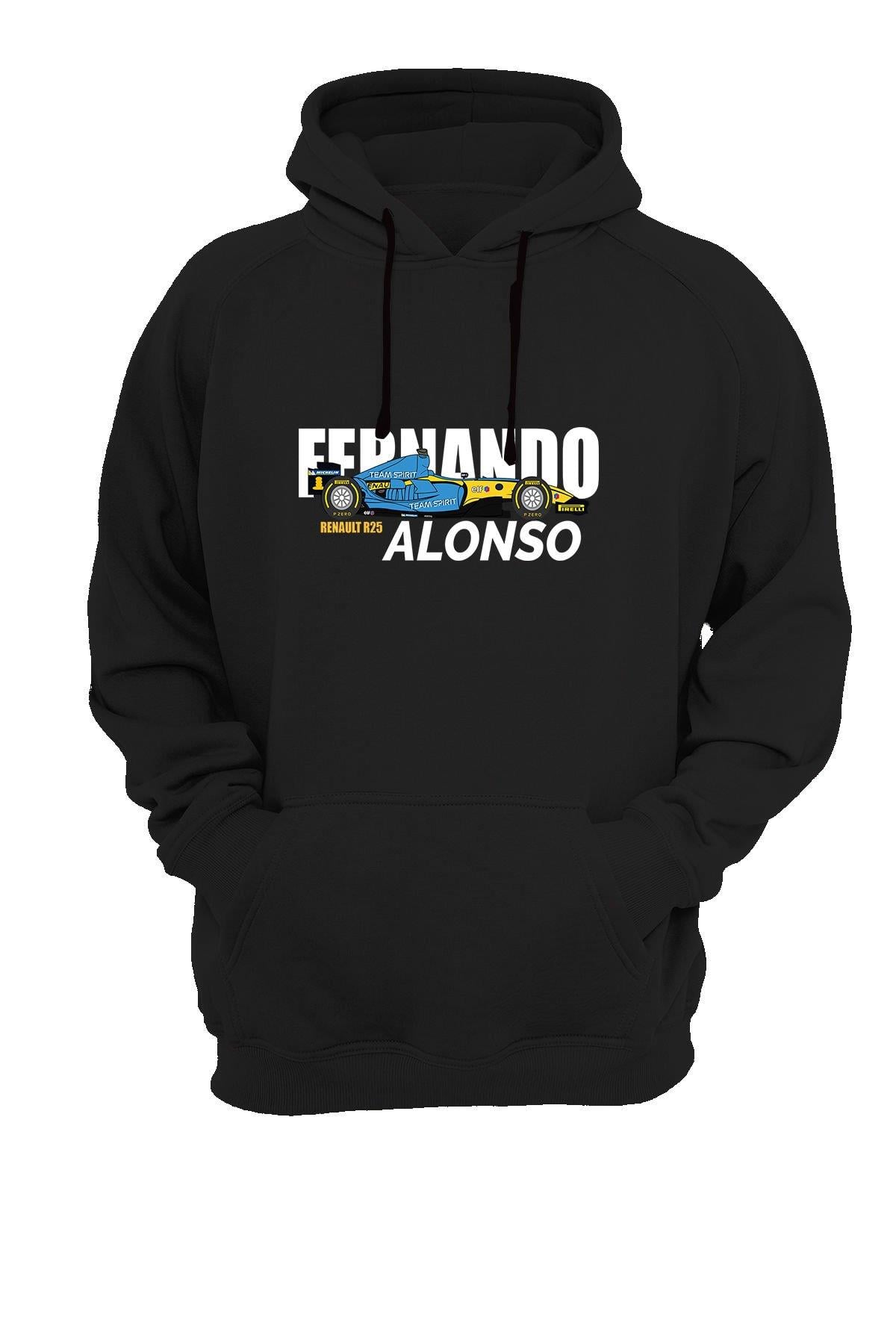 Widi Yarış Arabası  Baskılı Sweatshirt Siyah