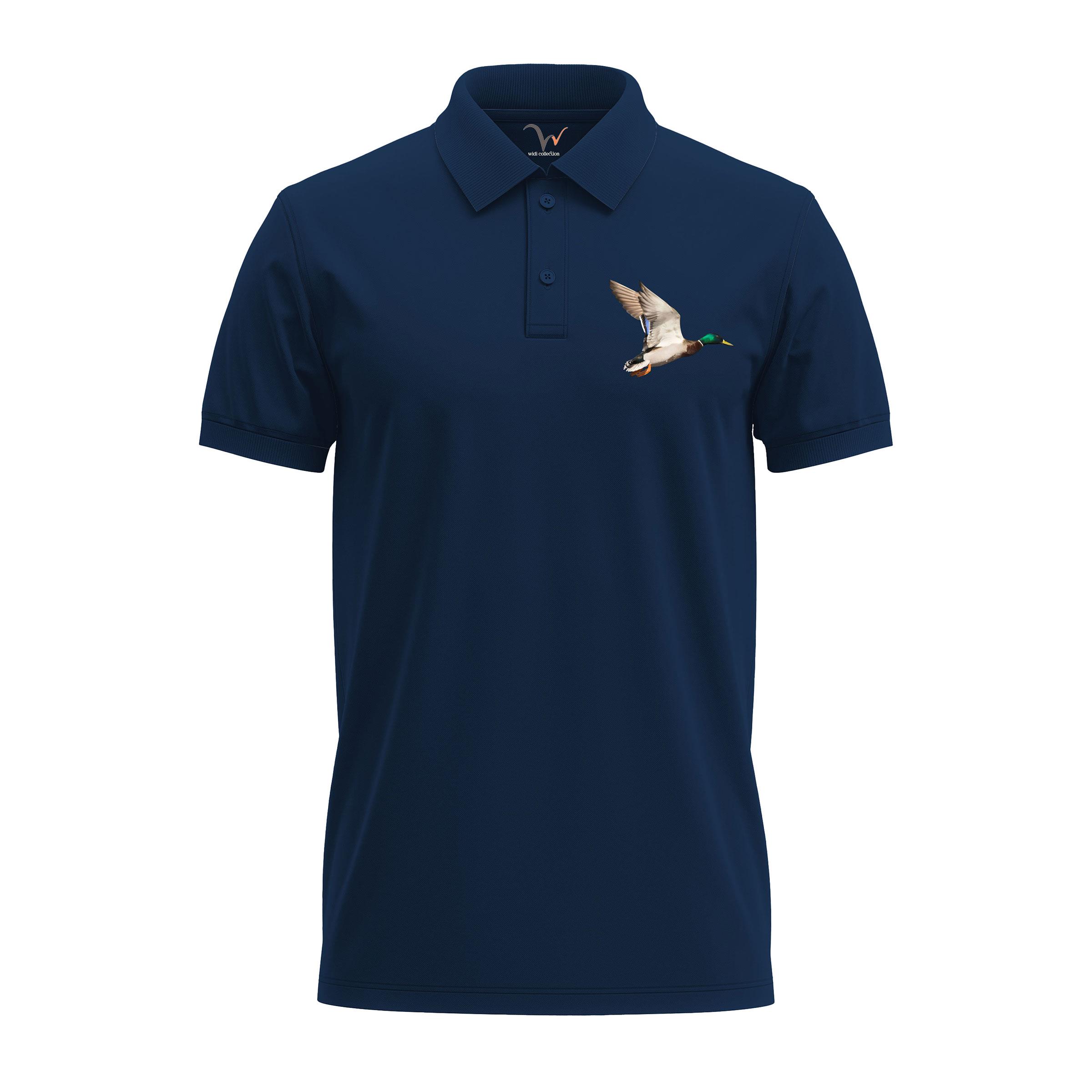Widi Yeşilbaş Ördek Desenli Polo Yaka T-Shirt Lacivert