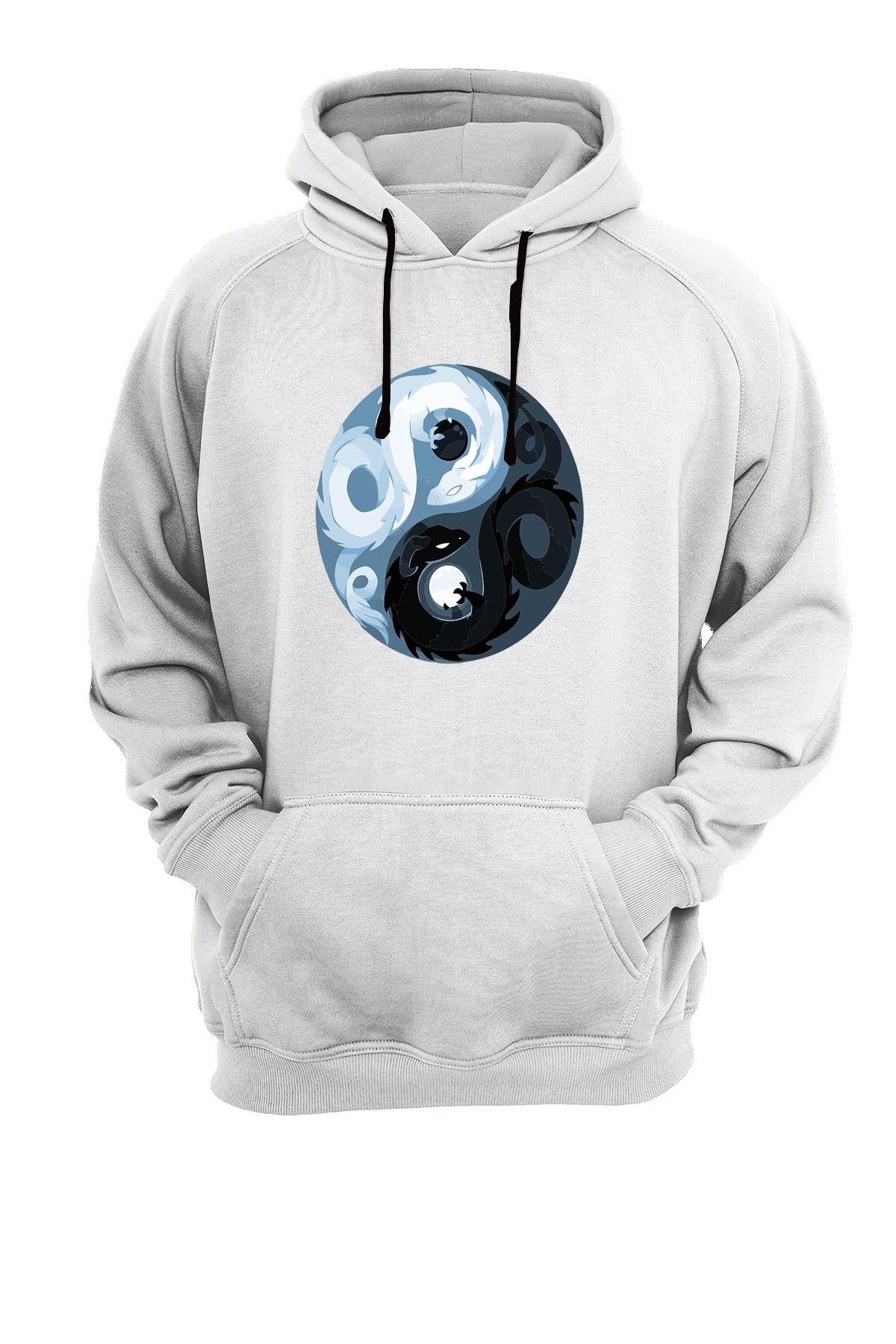 Widi Yin Yang Baskılı Sweatshirt Beyaz