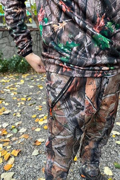 Kışlık Unisex Outdoor Avcılık Kamuflaj Orman Desenli Softshel Kar Su Rüzgar Geçirmez Pantolon