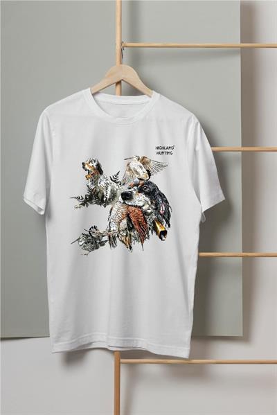 Widi Highland Hunting Baskılı T-Shirt 2 Beyaz