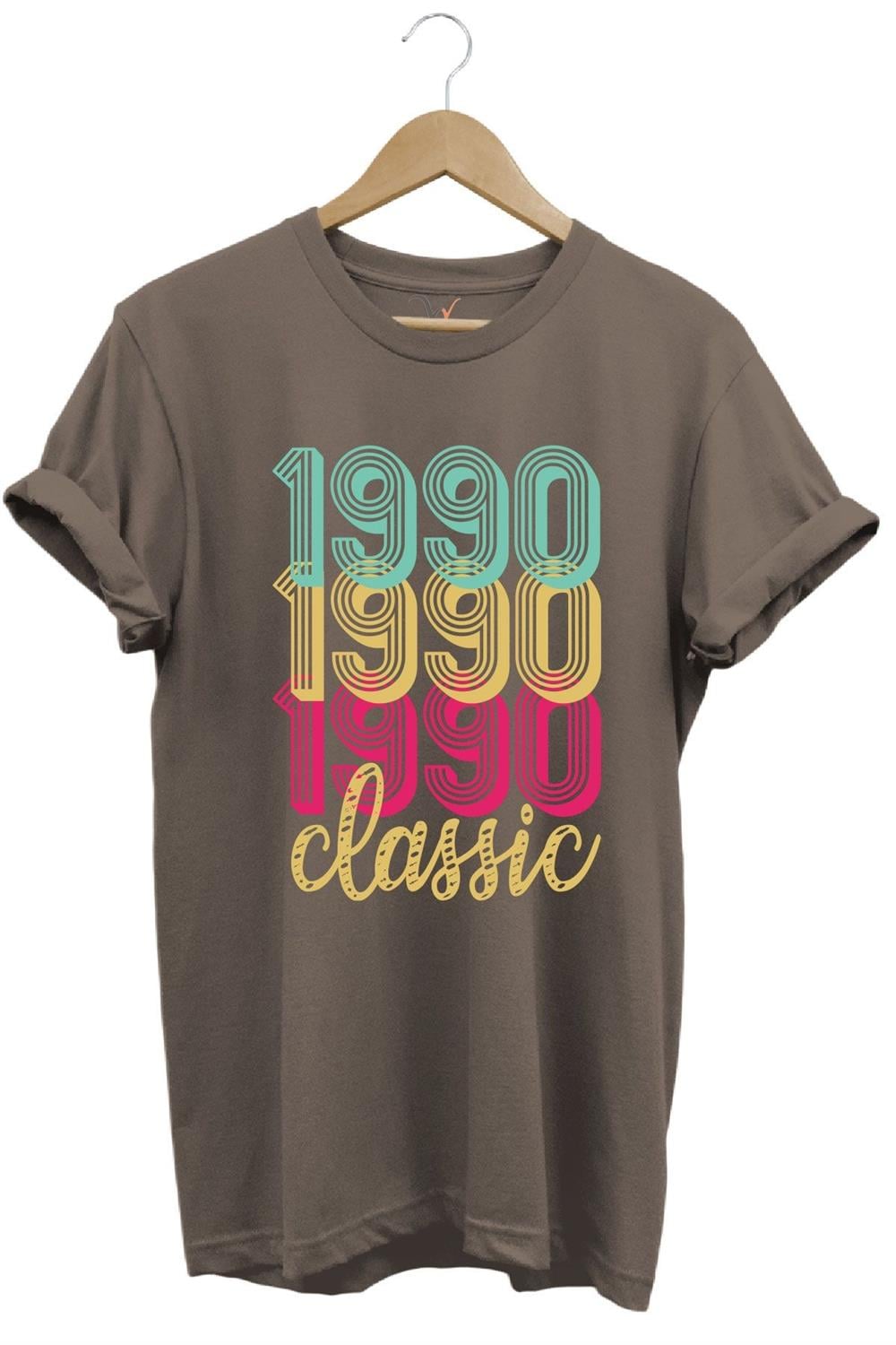 1990 Retro Vintage Classic Baskılı %100 Pamuk Regular Fit Unisex T-Shirt - Kahverengi