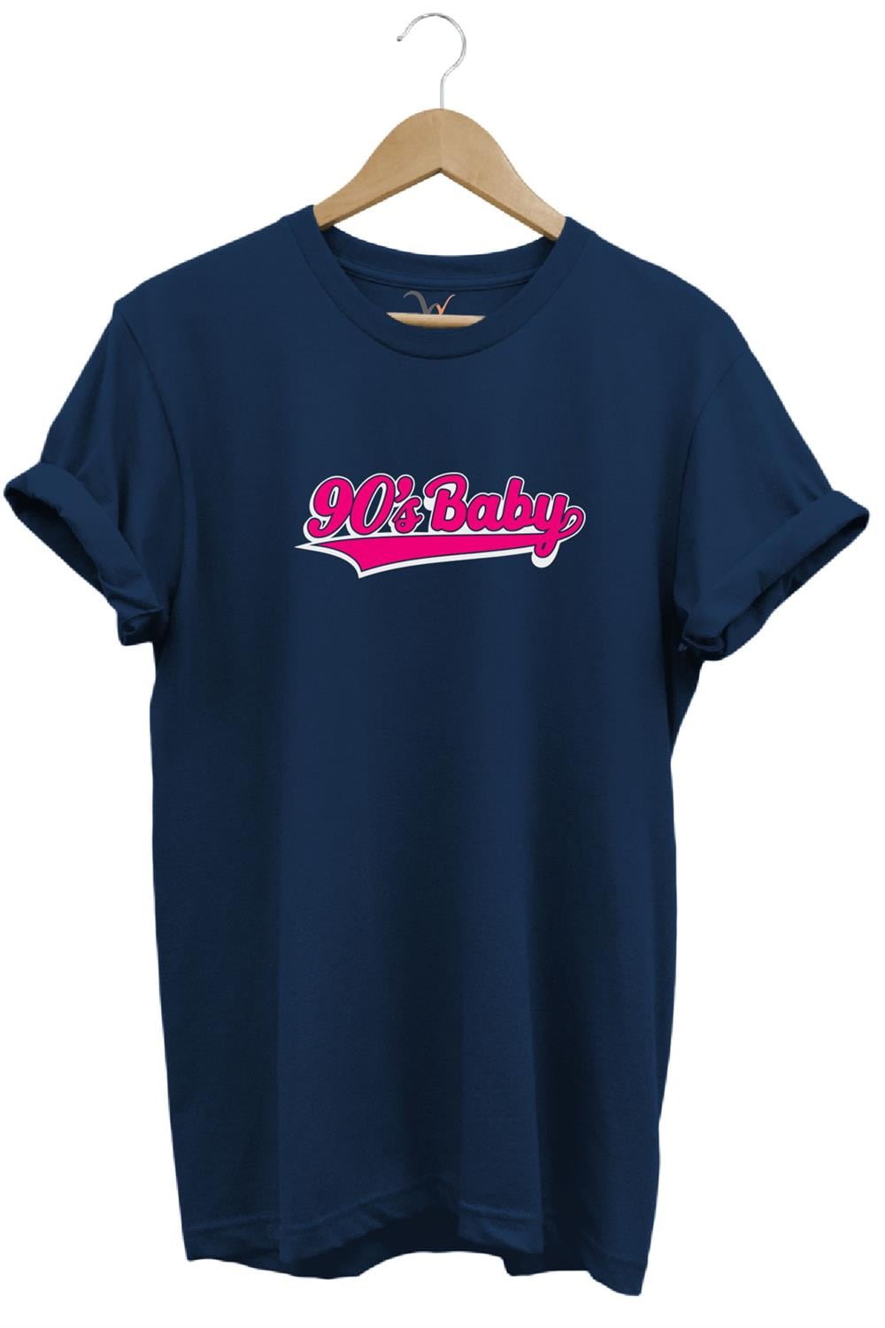 90'S Baby 90'Lar Çocuğu Baskılı Şık %100 Pamuk Regular Fit Bisiklet Yaka T-Shirt - Lacivert