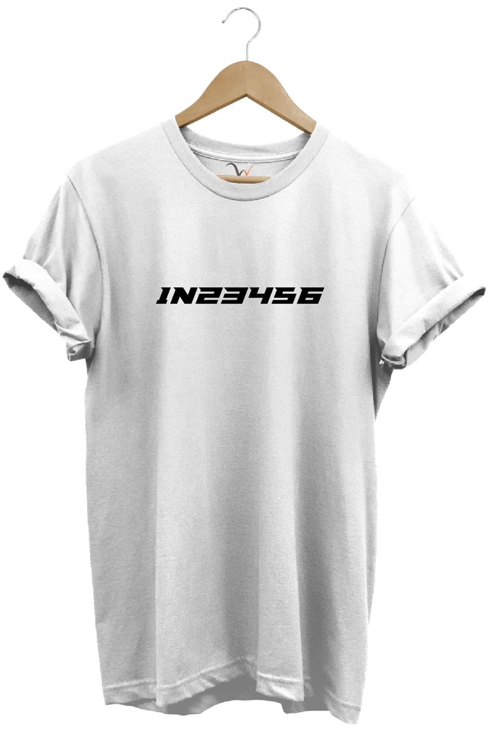 Motorsiklet Vites Geçişleri 1N23456 Şık Cool Motorcu Baskılı Regular Fit Bisiklet Yaka T-Shirt - Beyaz