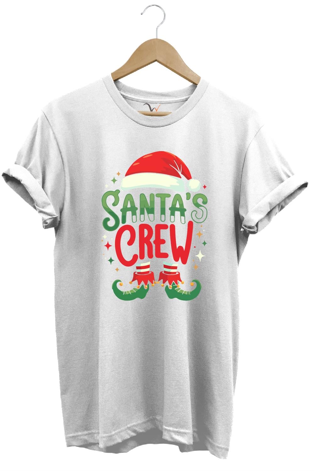 Noel Baba Yılbaşı Christmas Yeni Yıl Hediyesi Baskılı %100 Pamuk Regular Fit T-Shirt - Beyaz