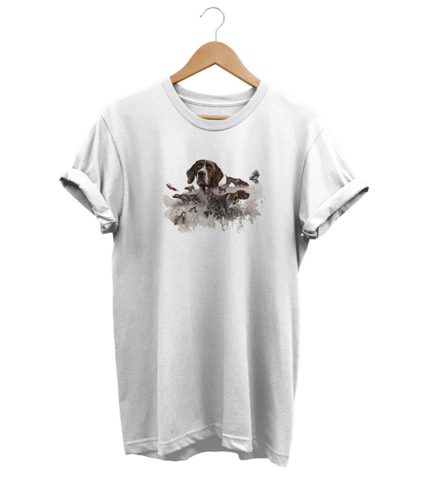Widi Hunting Dogs Baskılı T-Shirt Beyaz