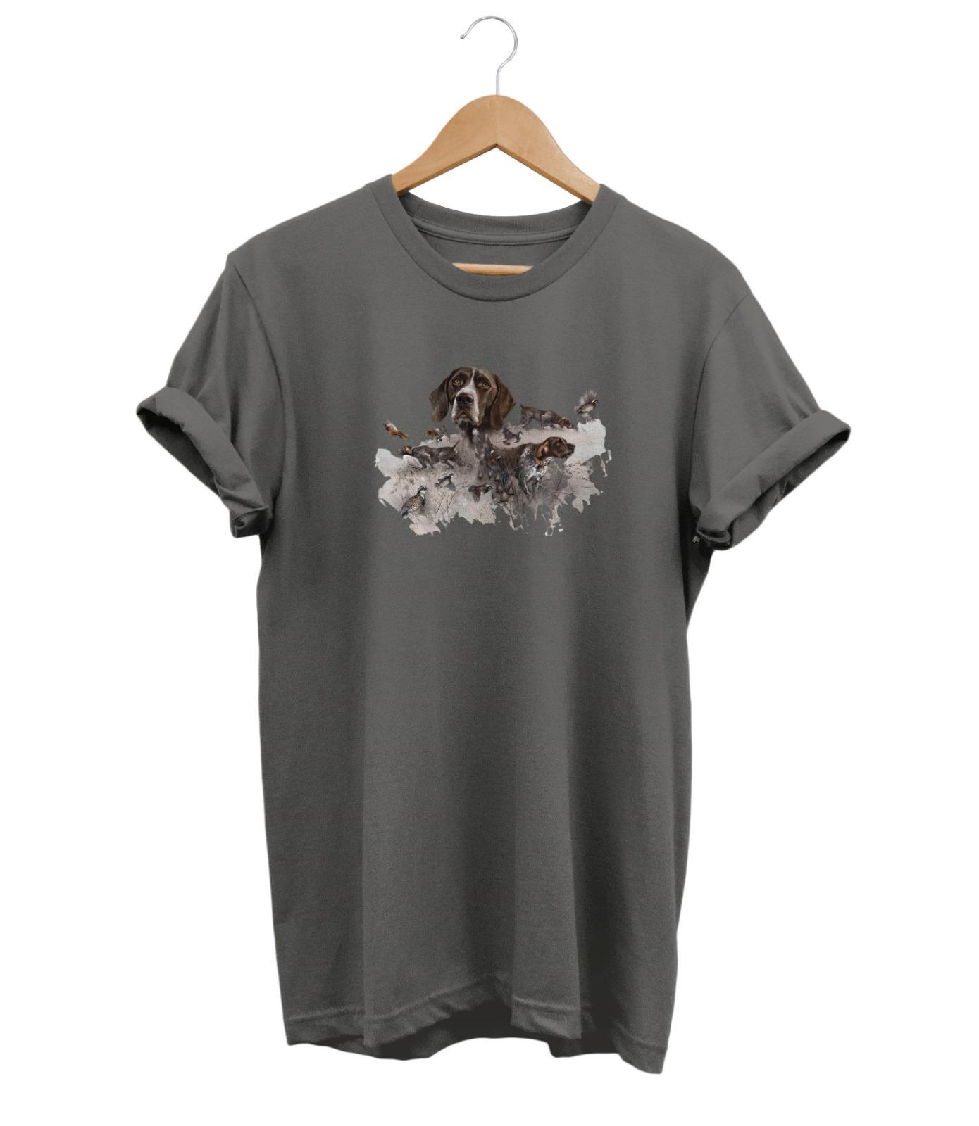 Widi Hunting Dogs Baskılı T-Shirt Gri
