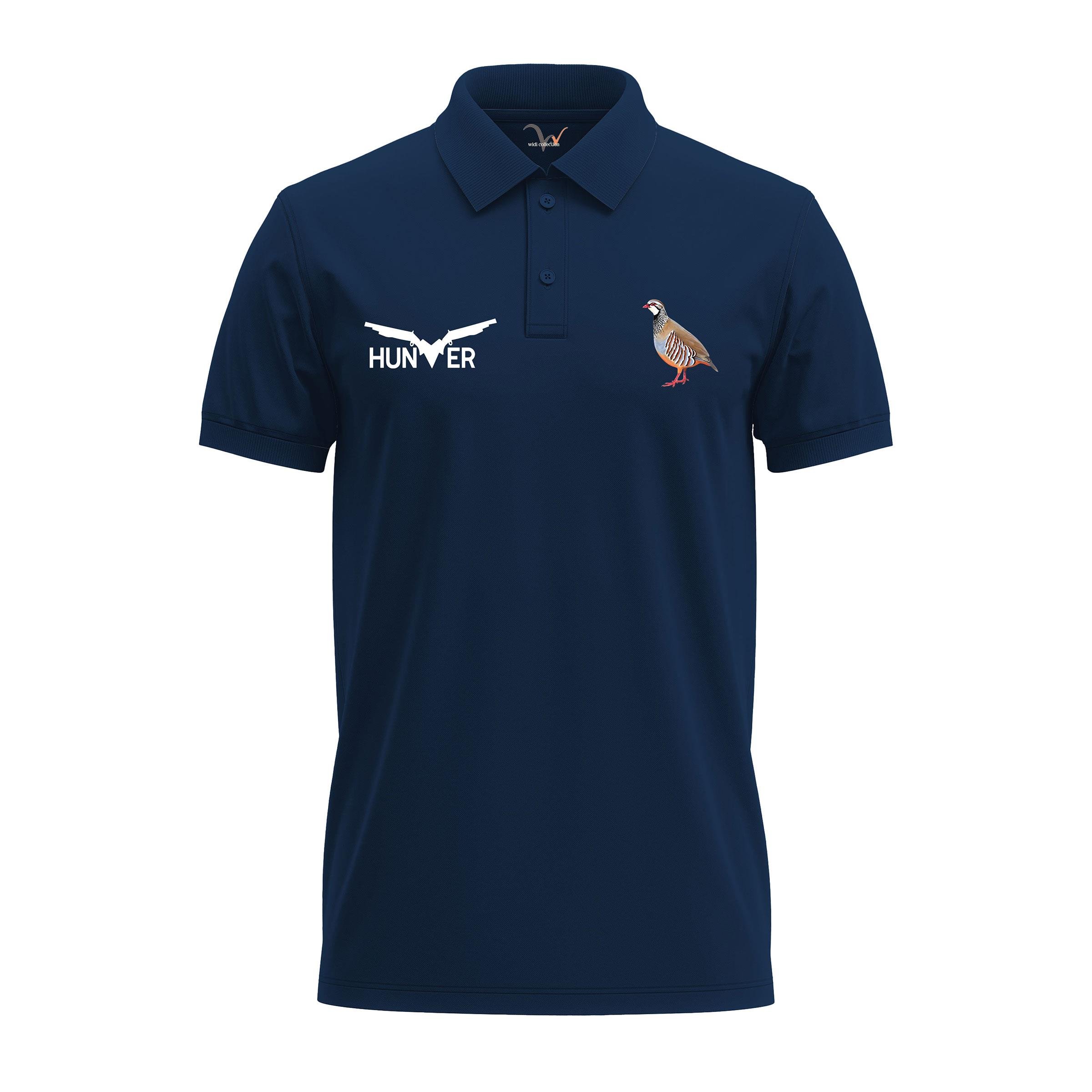Widi Keklik Desenli Polo Yaka T-Shirt Lacivert