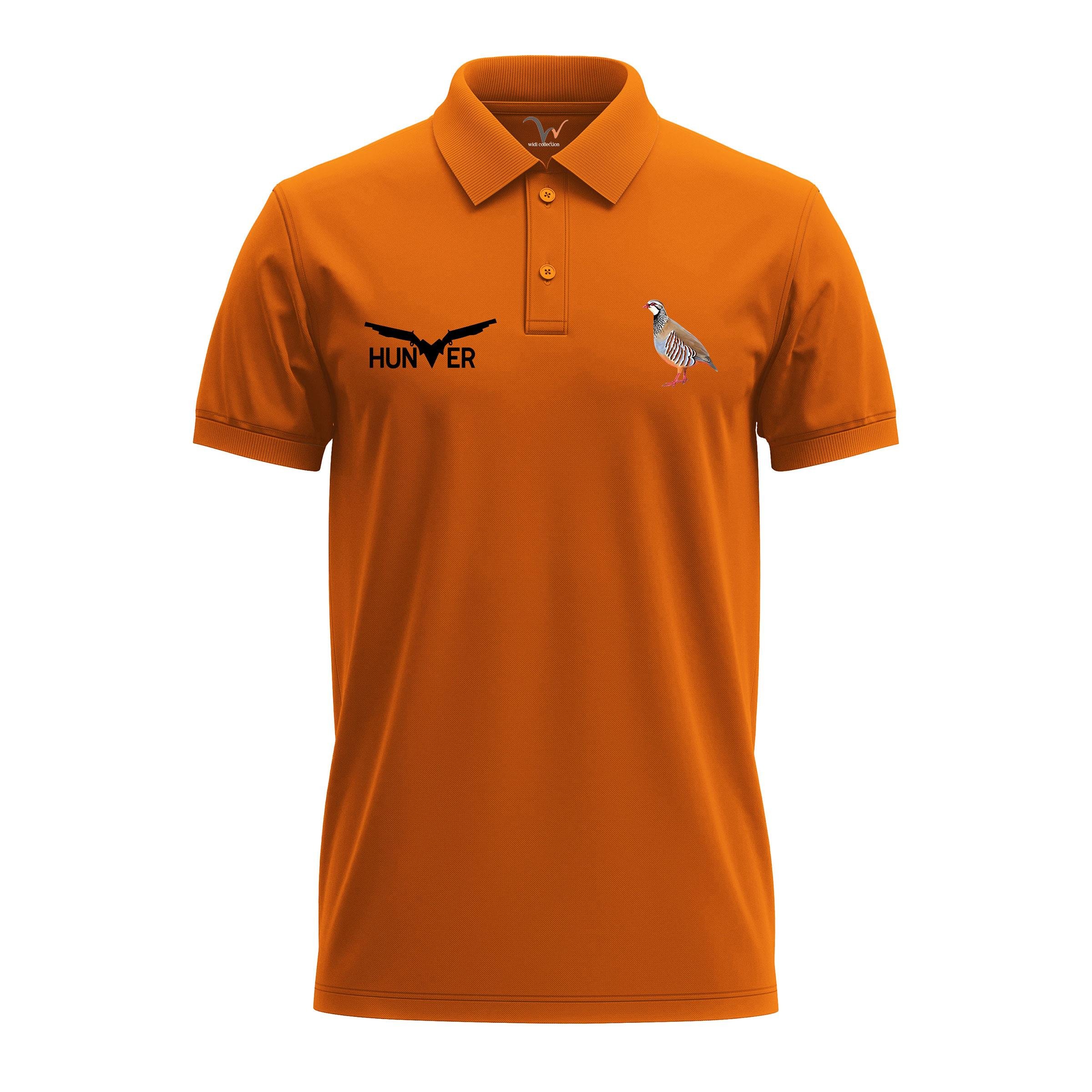 Widi Keklik Desenli Polo Yaka T-Shirt Turuncu