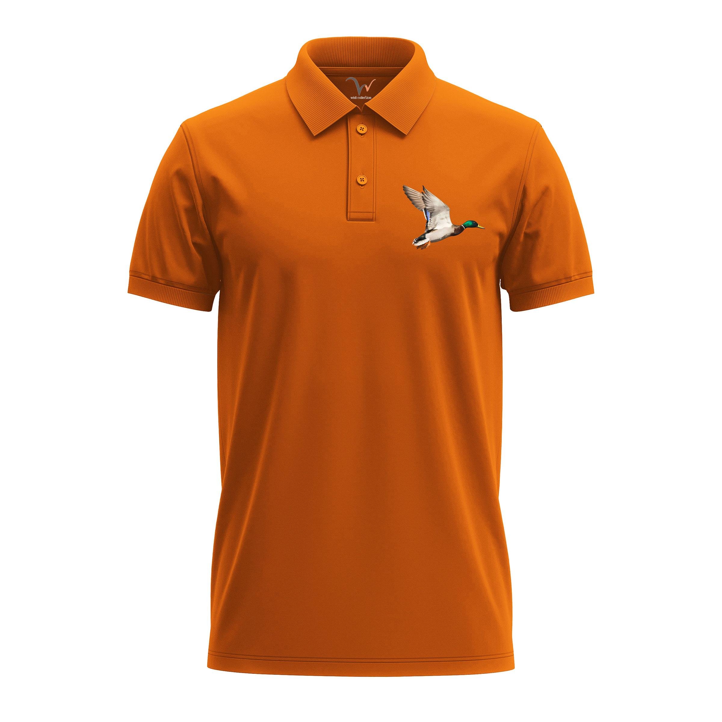Widi Yeşilbaş Ördek Desenli Polo Yaka T-Shirt Turuncu