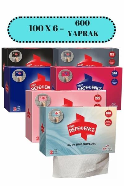 REFERENCE EL ve YÜZ HAVLUSU 2 KATLI 6X100 600 YAPR