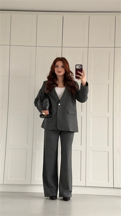 Boss Blazer Jacket Set Grey