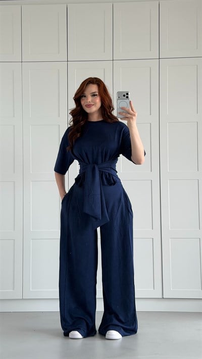 Jesy Bağlamalı Modal Takım Lacivert