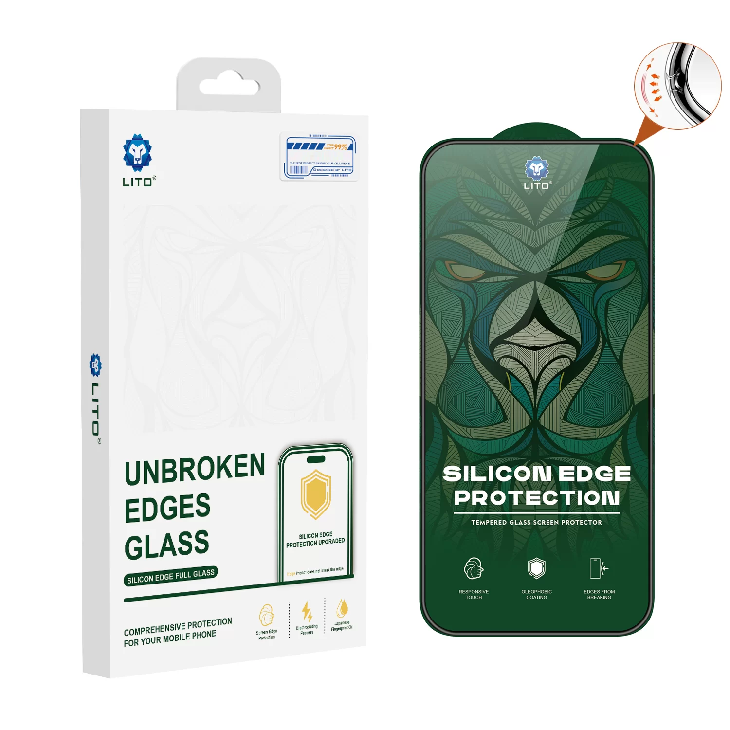 Lito D+ Ultra iPhone 15 Pro Max Silikon Kenar Clear Ekran Koruyucu