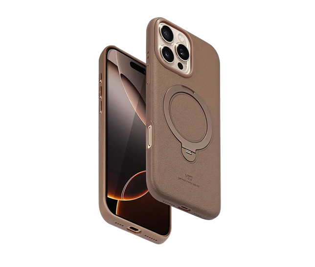 HDD iPhone 16 Pro Max Vapor Deri Magsafe Standlı Kılıf