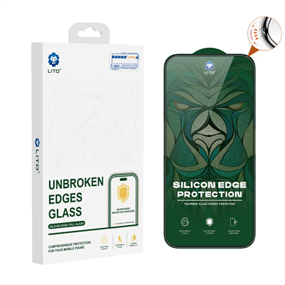 Lito D+ Ultra iPhone 15 Pro Max Silikon Kenar Clear Ekran Koruyucu