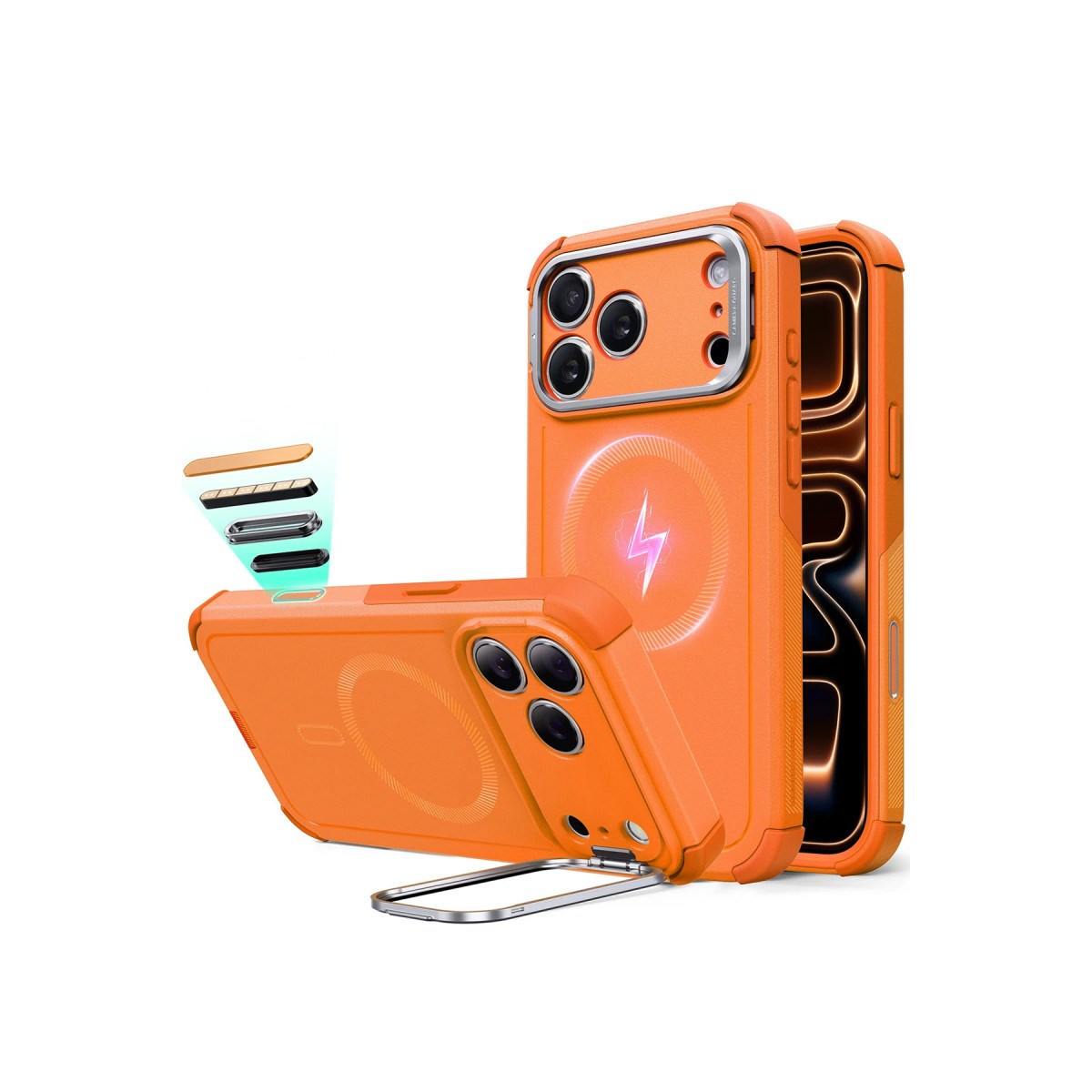 ESR iPhone 17 Pro Max Cyber Tough Magsafe Standlı Kılıf