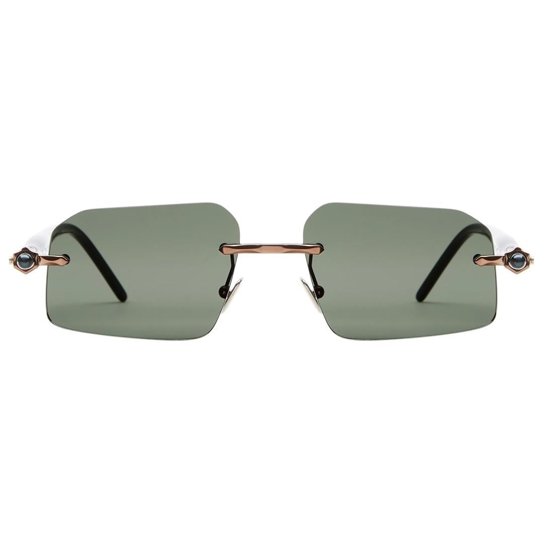 KUBORAUM sunglasses& case P64 56-17 BZ HB F.green